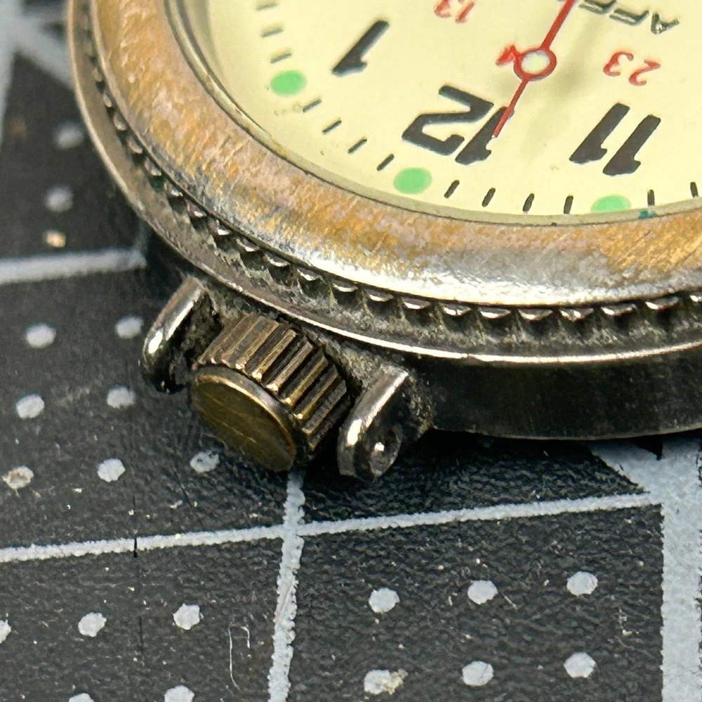 Affinity Pocket Watch Cream Dial‎ 24-Hour Military Time Japan Quartz 42mm Case